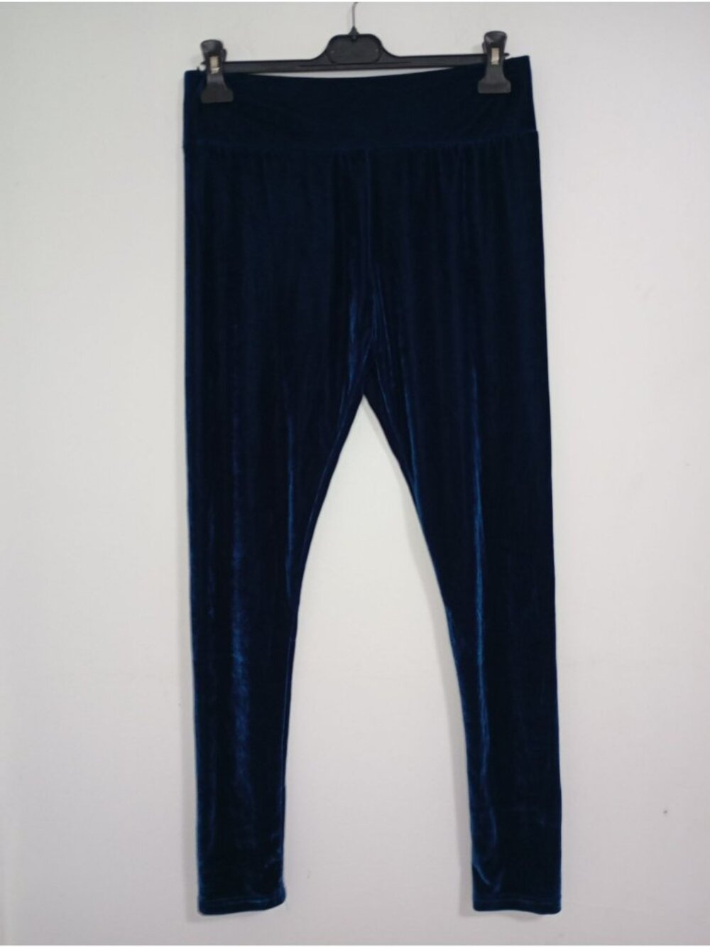 Killstar Blue Velvet Leggings XL Elastic Waist Stretch Women